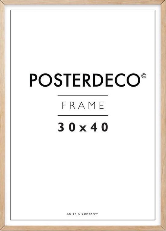 Fotolijst - Posterdeco - Premium Hout - Fotomaat 30x40 cm - Posterlijst - Fotolijstje - Eik