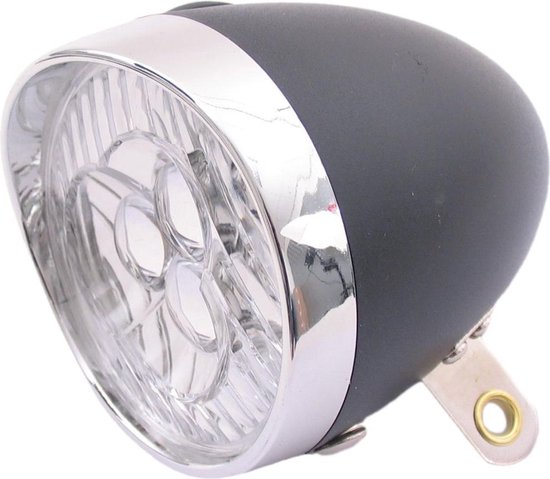 Koplamp Edge Retro 3 Led - Aan/Uit - Incl. Batterijen - zwart/chroom — afbeelding 2