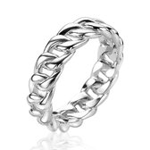 ZINZI zilveren ring gourmet 5.5mm breed ZIR2117