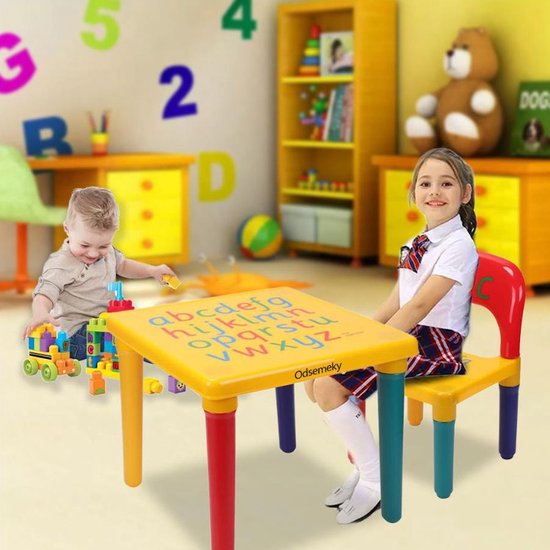 Table d'enfant avec 2 chaises - Sièges Activity- Table d'artisanat - Avec  espace de