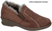 Rohde -Dames -  bruin donker - pantoffels - maat 38