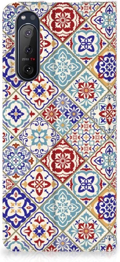 Etui pour téléphone portable Sony Xperia 5 II Book Case avec photo carrelages couleur