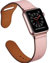 Wabando Leren Sport Bandje Flamboyant Roze compatibel met Apple Watch 41/40/38 mm