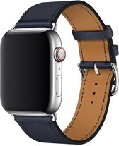 Wabando Leren Bandje Simple Tour Uptown Bleu Nuit compatibel met Apple Watch 41/40/38 mm