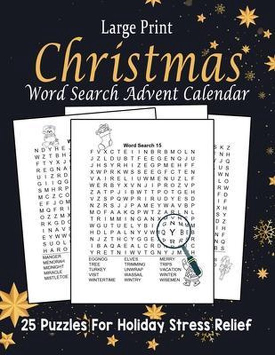 Large Print Christmas Word Search Advent Calendar, Lea Analiz