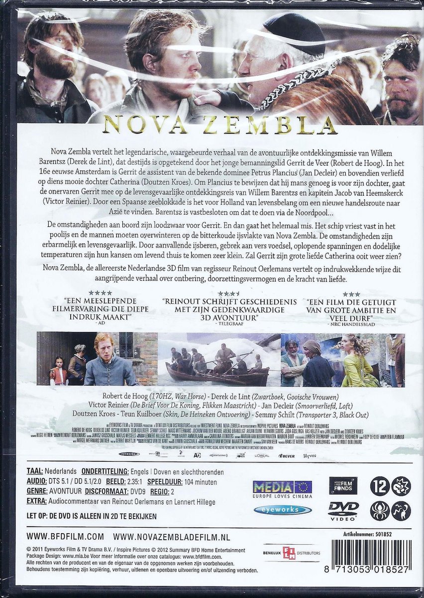 Speelfilm Nova Zembla (Dvd), Robert de Hoog Dvd