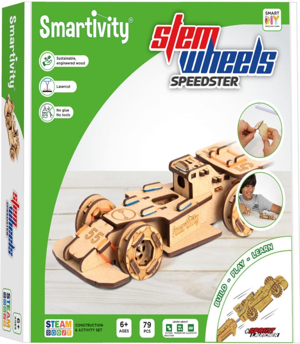 Constructieset - Stem wheels - Speedster - 6+