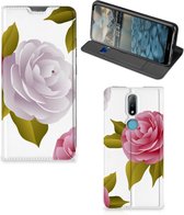 Telefoon Hoesje Cadeau voor haar Nokia 2.4 Wallet Flip Case Roses