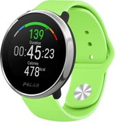 Siliconen Smartwatch bandje - Geschikt voor  Polar Unite sport band - lichtgroen - Horlogeband / Polsband / Armband