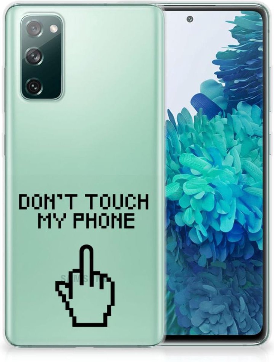 Back Cover voor Samsung Galaxy S20 FE Silicone-hoesje Finger Don't Touch My Phone