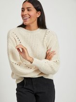 Vila VIREMINE KNIT LS TOP - Birch White