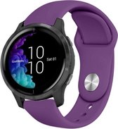 Siliconen Smartwatch bandje - Geschikt voor  Garmin Venu sport band - paars - Horlogeband / Polsband / Armband