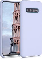 kwmobile telefoonhoesje voor Samsung Galaxy S10 - Hoesje met siliconen coating - Smartphone case in pastel-lavendel