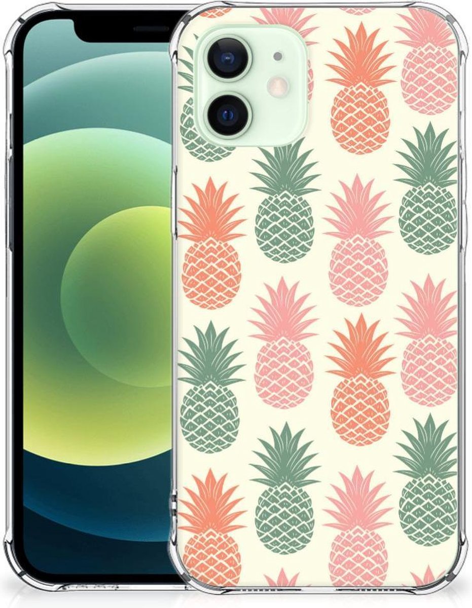 TPU Case Anti-Shock voor iPhone 12 Mini Beschermhoes Ananas