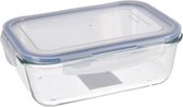 1x Glazen voorraad/vershoud diepvriesbakjes rechthoekig Segovia 800 ml - voedsel bewaar bakjes