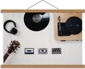 Schoolplaat – Muziek Instrumenten en Bandjes - 60x40cm Foto op Textielposter (Wanddecoratie op Schoolplaat)
