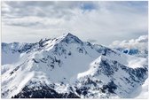 Poster – Besneeuwde Bergtoppen - 60x40cm Foto op Posterpapier