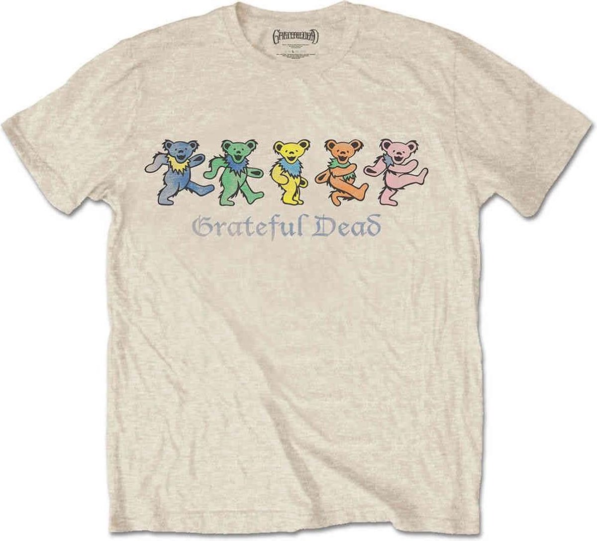 Grateful Dead - Dancing Bears Heren Tshirt - 2XL - Creme