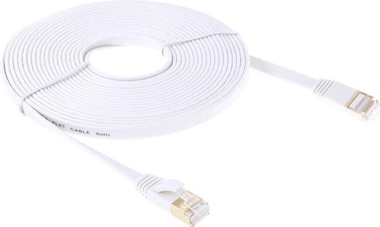 Populair Amfibisch Lezen 30m CAT7 Ethernet netwerk LAN kabel Gold plated (10000 Mbit/s) - Wit -  internet kabel | bol.com