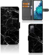 Telefoonhoesje Geschikt voor Samsung Galaxy S20FE Wallet Book Case Vaderdag Cadeau Marmer Zwart