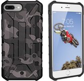 Backcover Shockproof Army - Hoesje met legerprint - Telefoonhoesje voor Apple iPhone SE 2020/8/7/6 - Zwart