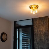 QAZQA facil - Design Plafondlamp - 3 lichts - Ø 250 mm - Goud/messing -  Woonkamer | Slaapkamer | Keuken