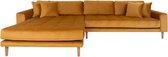 House Collection Velvet Hoekbank Milo Lounge Sofa Links Mosterdgeel
