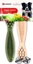 Flamingo hondensnack Veggie tandenborstel 10cm 8st mix. Let op: 1 zakje met 8 stuks!