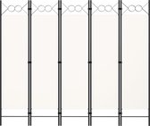 vidaXL-Kamerscherm-met-5-panelen-200x180-cm-crèmewit