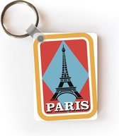 Sleutelhanger - Een illustratie van de Eiffeltoren als sticker - Uitdeelcadeautjes - Plastic