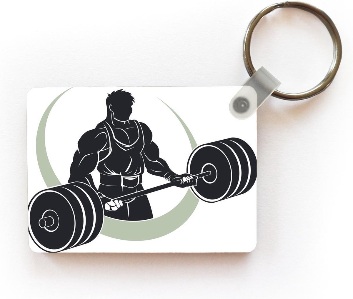 Keychain Musculation Illustration - Une illustration d'un homme avec des  poids... | bol.com