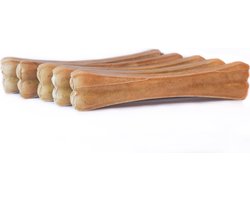 Buffelhuid Bot 25cm 5 Stuks - Hondensnacks - Kauwbotten - Runderhuid - Hondenbot - Geperst