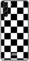 6F hoesje - geschikt voor Samsung Galaxy S21 -  Transparant TPU Case - Checkered Chique #ffffff