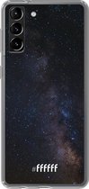 6F hoesje - geschikt voor Samsung Galaxy S21 Plus -  Transparant TPU Case - Dark Space #ffffff
