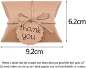 10 Bedankt Doosjes met touwtjes en 'Thank you' kaartjes - Karton - Traktatie Trouwerij - Housewarming - Babyshower - Cadeautje - Cookie - Snoep