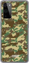 6F hoesje - geschikt voor OnePlus 9 Pro -  Transparant TPU Case - Jungle Camouflage #ffffff