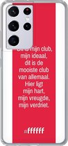 6F hoesje - geschikt voor Samsung Galaxy S21 Ultra -  Transparant TPU Case - AFC Ajax Dit Is Mijn Club #ffffff