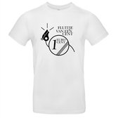 Fluitje van een cent heren t-shirt | cadeau | grappig | bedrukt | logo | wit