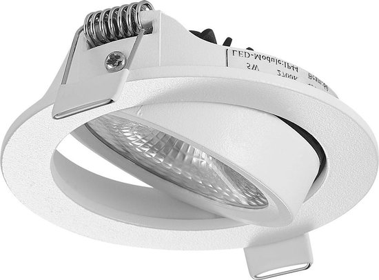 LED Inbouwspot Kantelbaar - 1800-2700 Kelvin Dim to Warm - 230 Volt - Badkamer - 7 Watt - Dimbaar