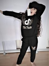 meisjes | jongens  2-delig tiktok  loungewear set | trainingspak | MARINE | maat 11 JAAR GF160