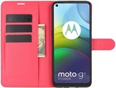 Motorola Moto G9 Power Hoesje Portemonnee Book Case Rood