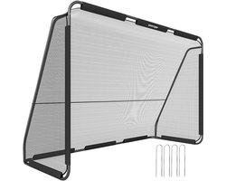 SPORTNOW Football Goal-Metall, Polyester-300L x 120B x 200H cm-Schwarz