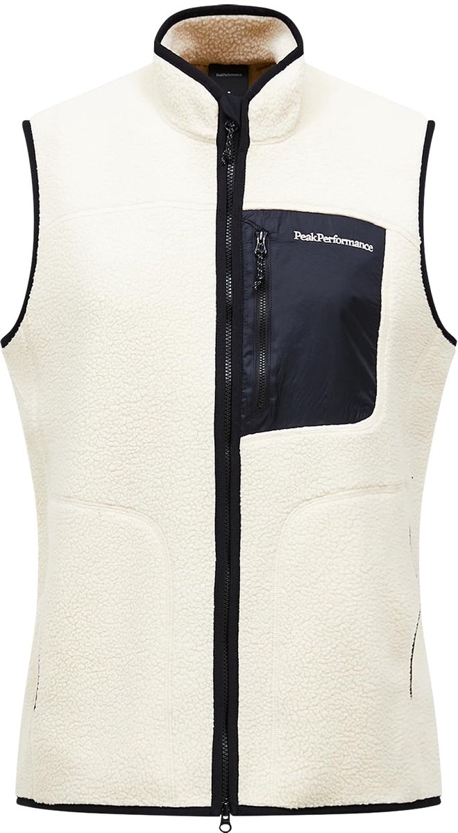 Peak Performance NatureRush - Fleece Vest - Heren - Sand Fog/Black - s