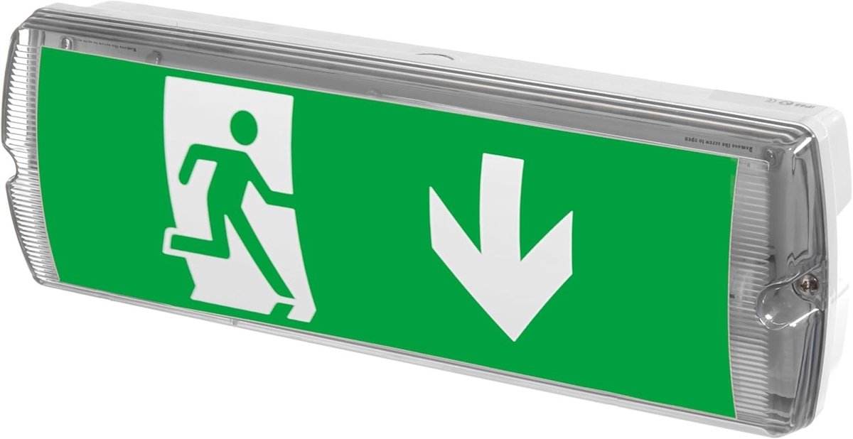 LED Noodverlichting - Wit - 352 x 110 x 66 mm - LED met IP65 Bescherming - Voor Nooduitgangen