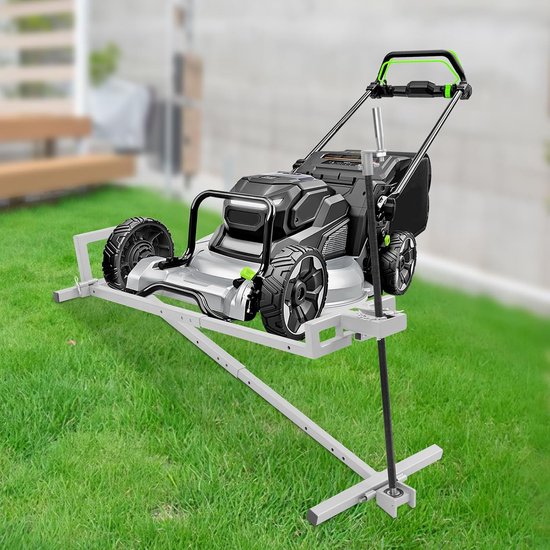 Gazontractorlift - Hefinrichting zitmaaier - Onderhoud apparaat - 400 kg hefvermogen - 74 cm hefhoogte - Lichtgrijs en zwart — afbeelding 2