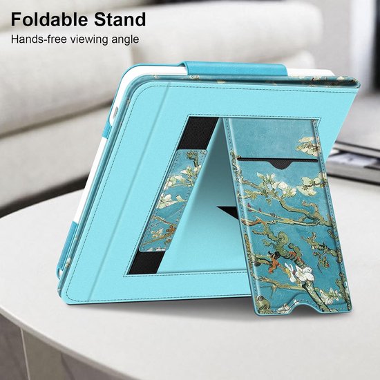 E-readerhoes - Beschermhoes - Veilig Lezen - Met Kaarthouder - 7 inch - Amandelbloesem — afbeelding 5