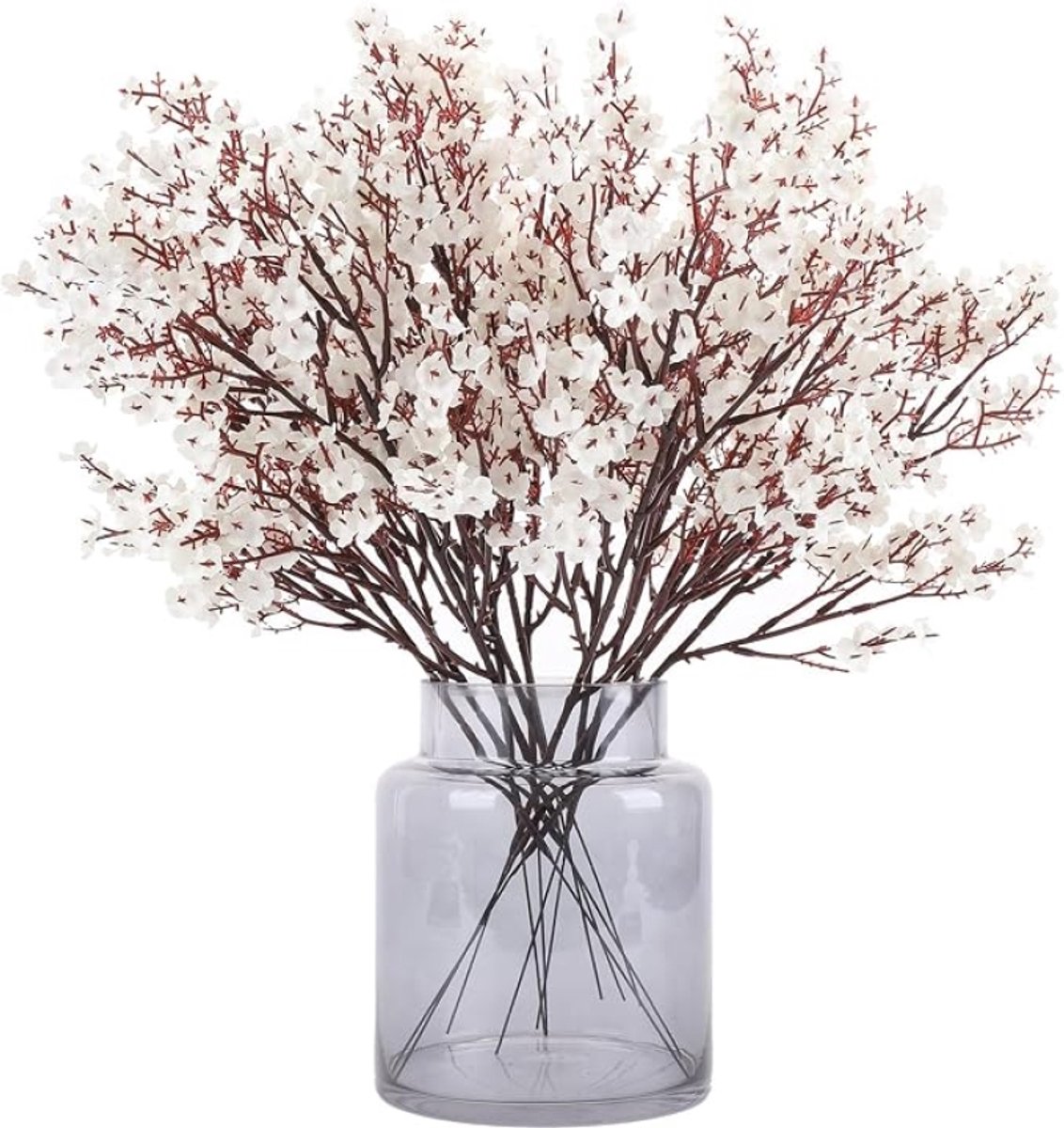 Kunstbloemen Gipskruid 12 Stuks - Gypsophila - Wit - 49cm - Voor Bruiloft, Boeket, Tafel, Centerpiece, Bloemstukken en Herfstdecoratie