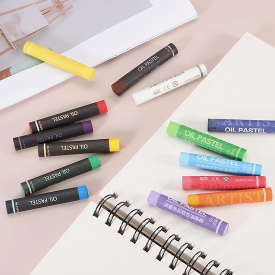 Oliepastelkrijt set - Zachte krijtjes - Kunst projecten - Gemakkelijk te mengen - 16 pakjes - Aardegeel — afbeelding 4