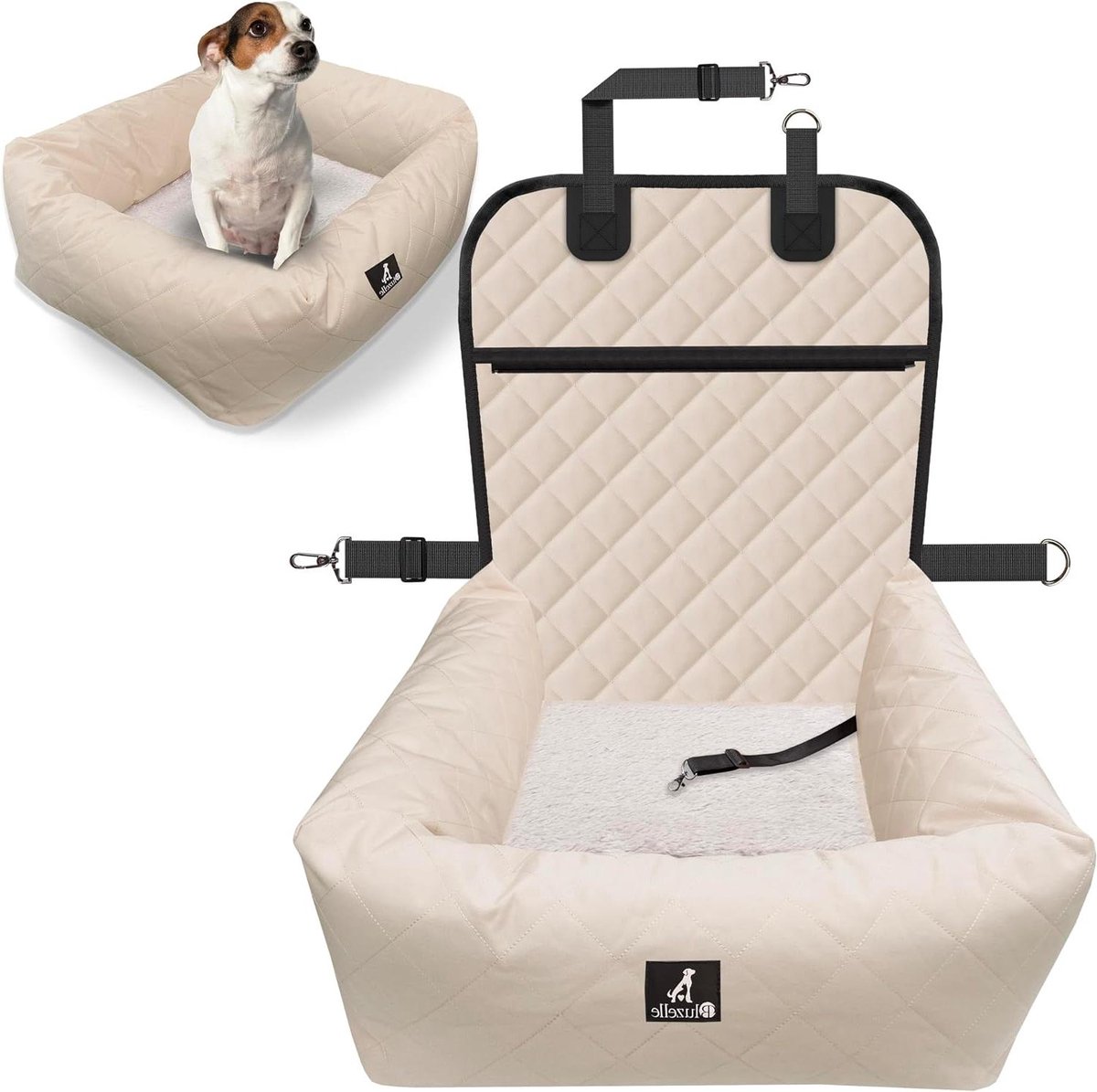Honden Autostoel – Reismand Hond – Veilig Reizen – 2-in-1 Ontwerp – 60x50x20 cm – Beige Honden Autostoel – Reismand Hond – Veilig Reizen – 2-in-1 Ontwerp – 60x50x20 cm – Beige