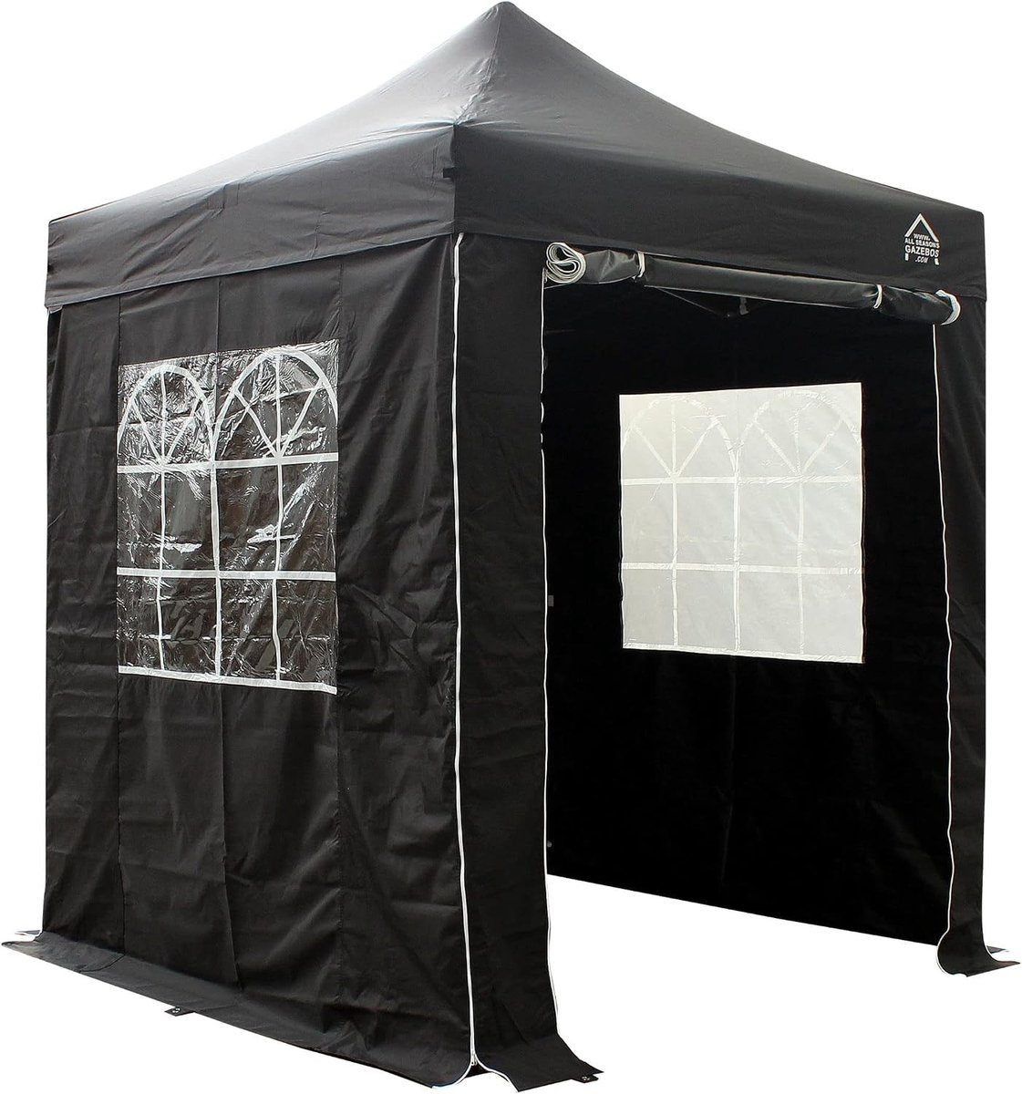 Pop-up Gazebo - Zwart - 2 x 2 m - Volledig Waterdicht Heavy Duty met 4 Zijdes en Accessoires - Voor Tuin en Buitenactiviteiten